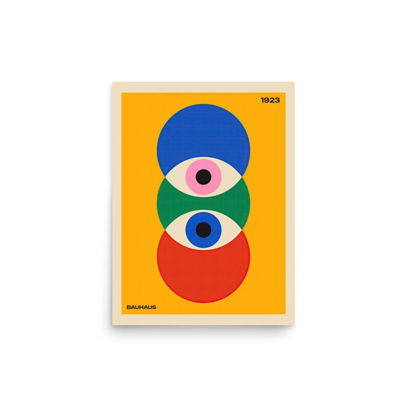 Bauhaus Poster, Bauhaus 1923 Exhibition Poster, Bauhaus Wall Decor, Retro Home Decor, Mid Century Modern Wall Art