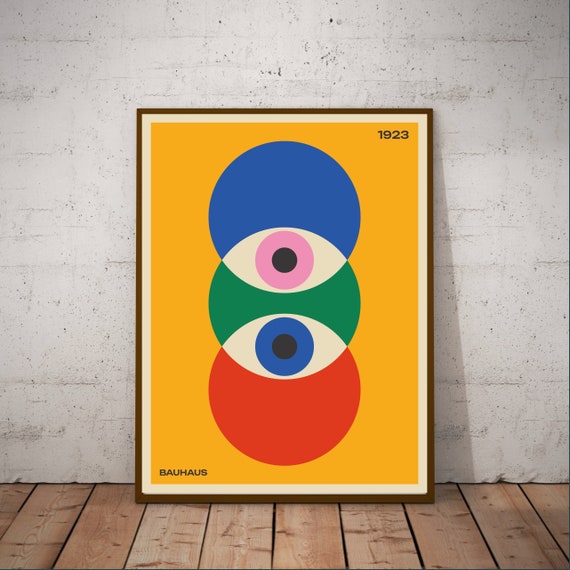 Bauhaus Poster, Bauhaus 1923 Exhibition Poster, Bauhaus Wall Decor, Retro Home Decor, Mid Century Modern Wall Art