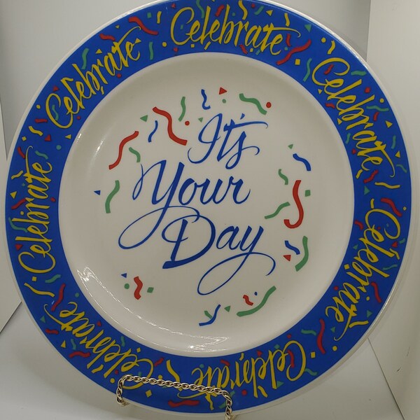 Happy Birthday Plate Etsy