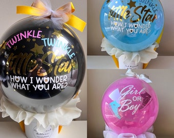 Twinkle Twinkle Little Star-Gender Reveal Balloon pop - Custom Balloon, Baby Shower, Gender Reveal Party, Gender Reveal Surprise