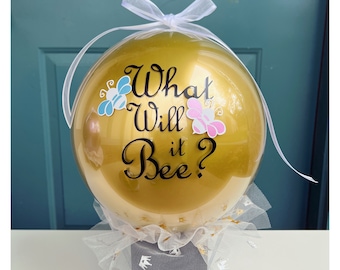 What will it Bee?- Gender Reveal Balloon Pop, FINISHED BALLOON (Not DIY)