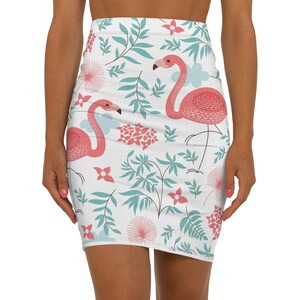 スカート Flamingo Print Cotton Skirt Flamingo Print Cotton Skirt - Walmart.com