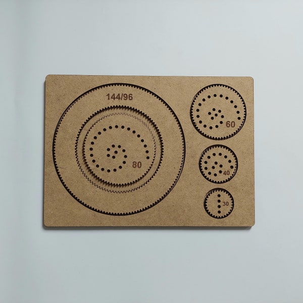 SVG Laser cut Holz Spirograph Werkzeugset, retro 60er Jahre Zeichenspielzeug für Kinder und Erwachsene, einzigartiges Geschenk für künstlerische und kreative Köpfe