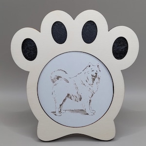 Laser Cut Dog Paw Photo Frame: Pet Portrait Decor (SVG, PDF)