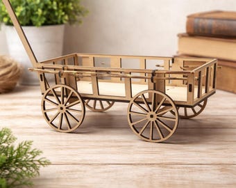 Laser Cut Transylvanian Farm Wagon SVG 3D Wooden Model Decor