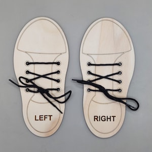 SVG laser cut Fun and Educational Shoe Tying Practice Board for Kids, Interactive Shoe Tying, Kindergarten Printables Templates