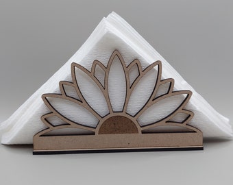 Sunflower Napkin Holder Laser Cut SVG File (Digital Download)