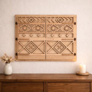 Laser Cut Scheunentor SVG Siebenbürgische Holzwanddekoration