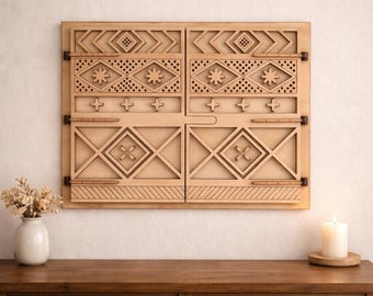 Laser Cut Barn Door SVG Transylvanian Wooden Wall Decor
