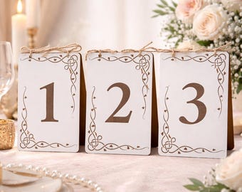 Laser Cut Wedding Table Numbers SVG 1 to 9 Digital File Glowforge