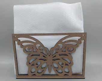 SVG laser cut Butterfly Napkins Holder, Butterfly Table Decor, Butterfly Motif Holder, Butterfly Table Centerpiece, Napkin Holder Template