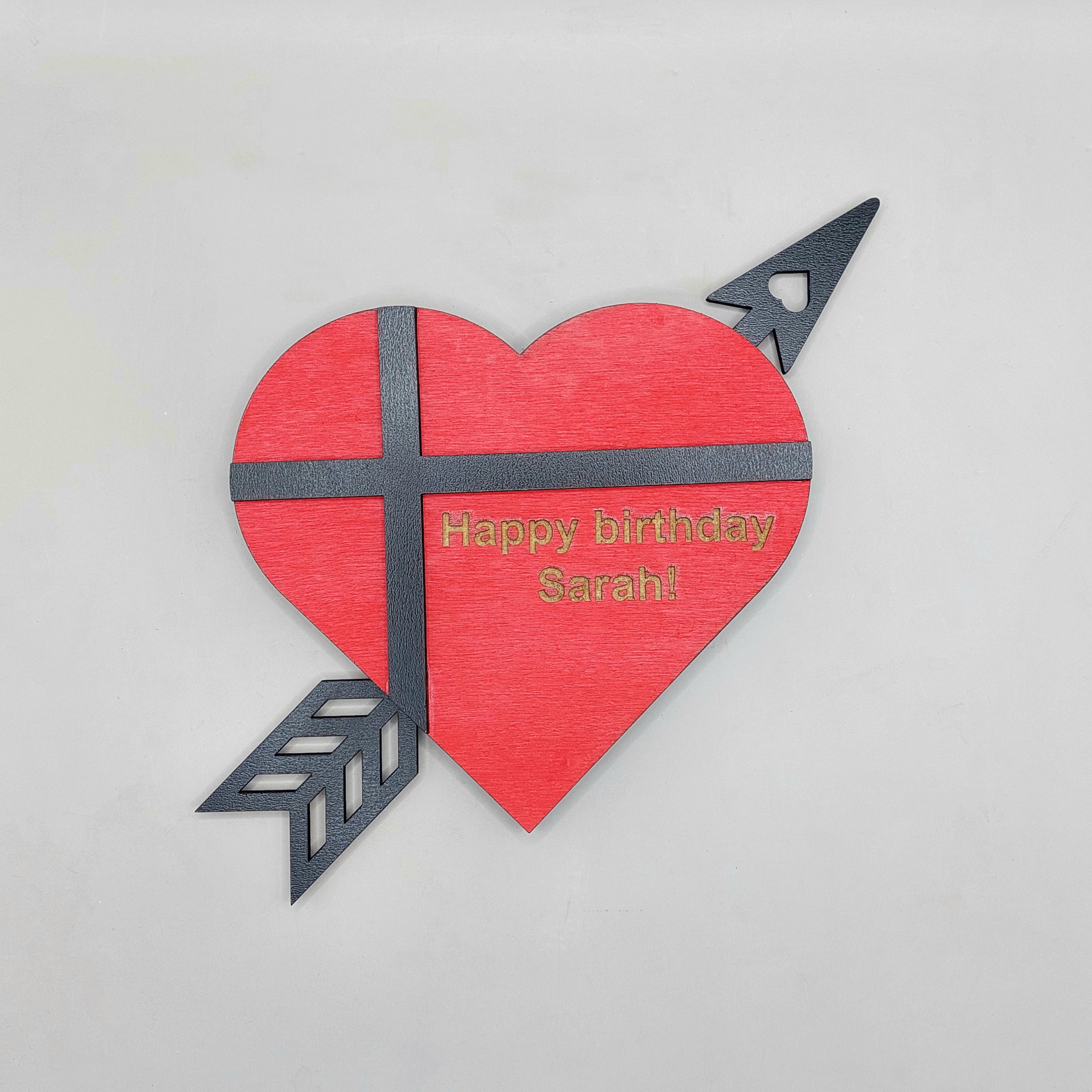 SVG Laser Cut Heart Card Holder as Gift for Wedding Birthday Etsy