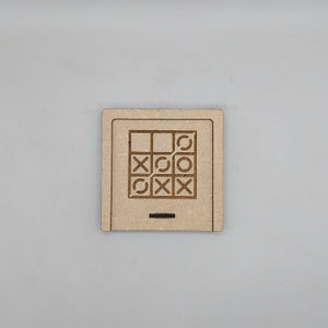 Laser Cut Tic Tac Toe Game: SVG, PDF Files (94x94mm)