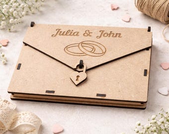 Laser Cut Wedding Invitation Envelope SVG C6 Standard Personalized Rustic