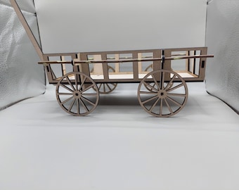 Carro de granja de Transilvania cortado con láser SVG modelo 3D de madera decoración