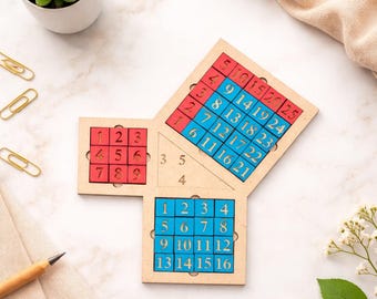 Laser Cut Pythagorean Theorem SVG Math Learning Tool for Kids
