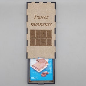 Laser Cut Chocolate Gift Box SVG: DIY Sliding Wooden Template (Digital File)