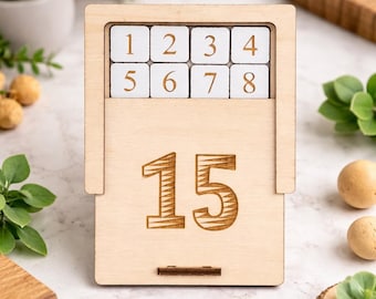 Laser Cut 15 Puzzle SVG Sliding Tile Brain Teaser Game