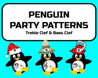 Penguin Party Patronen - Solsleutel / Bassleutel