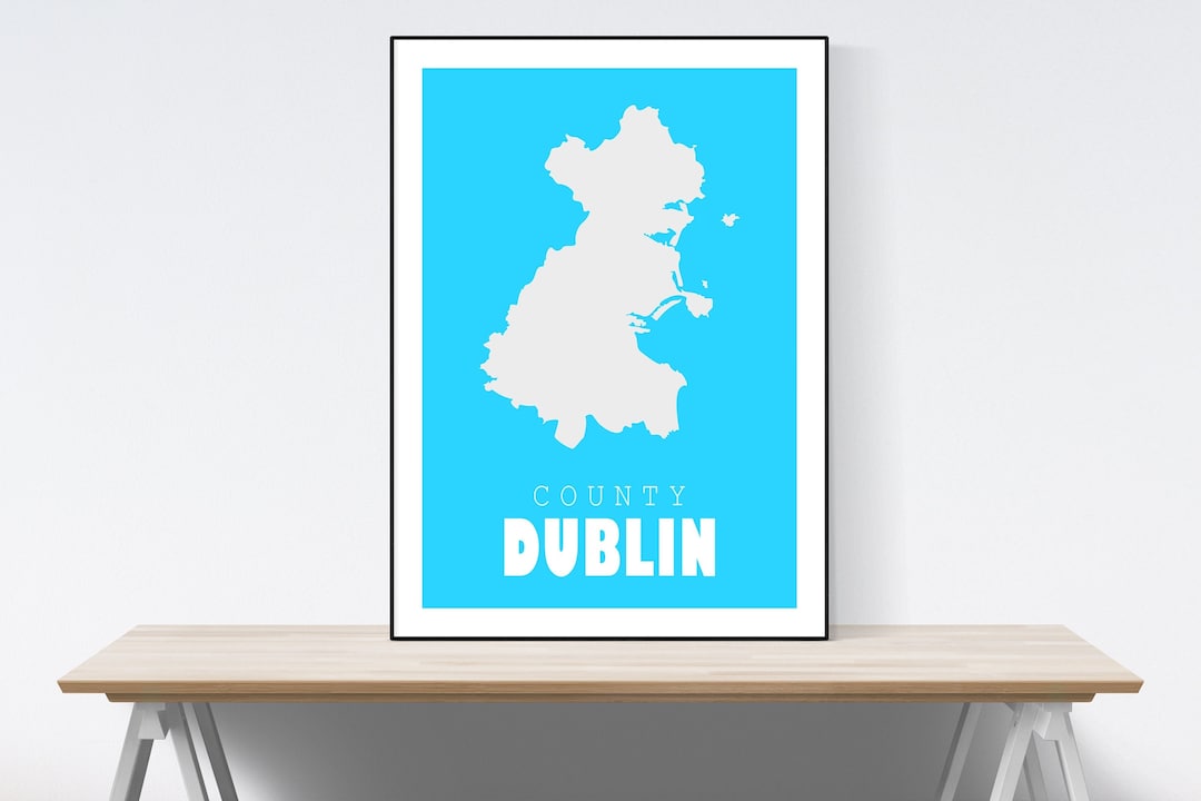 County Dublin Map Print, Map of Dublin Print, Dublin Art Print, Dublin