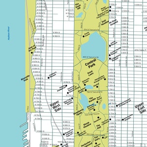 Karte von Manhattan, New York, Digitale Datei, Natur