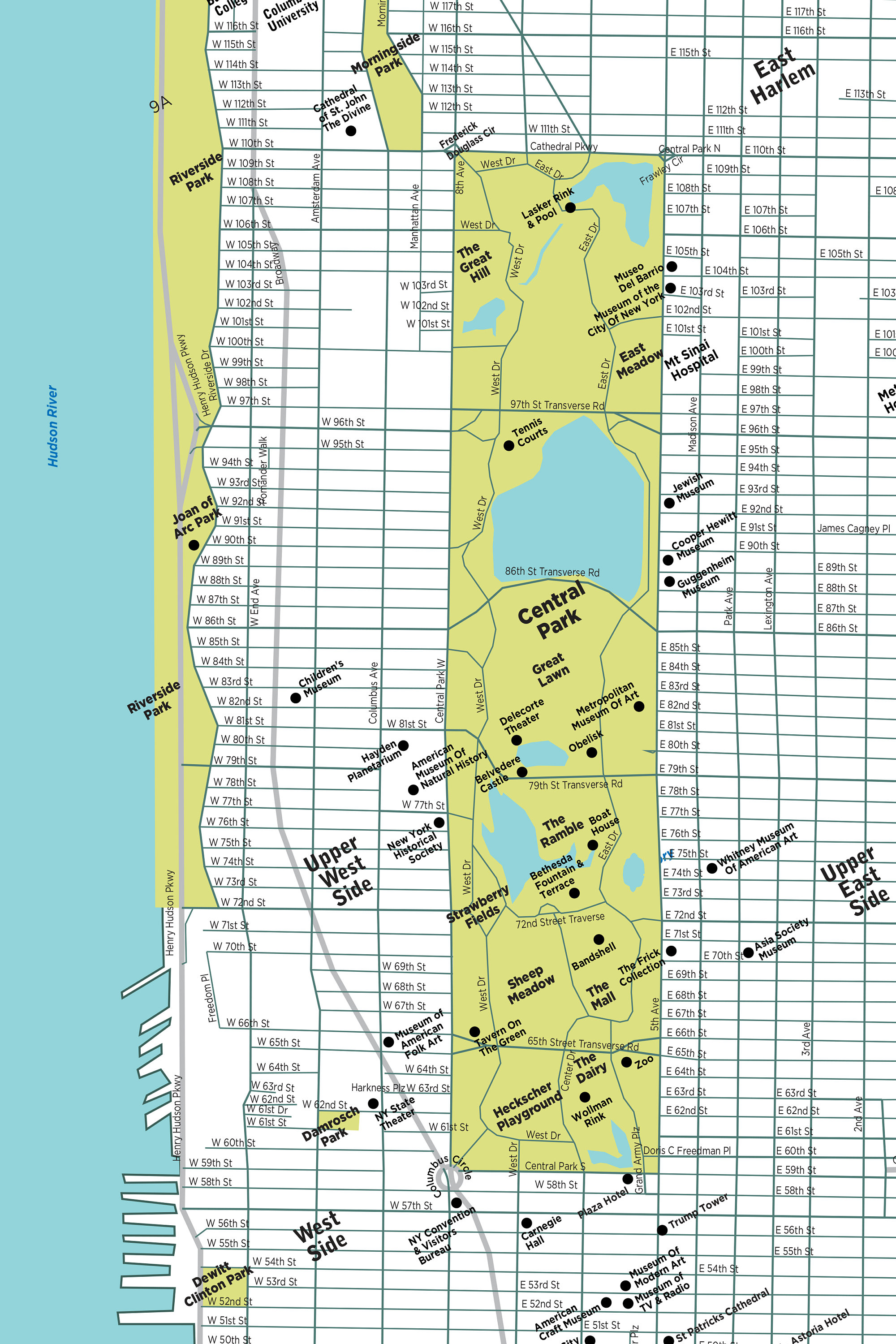 Map of Manhattan, New York, Digital File, Natural - Etsy