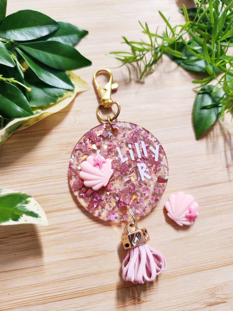 Personalised Bag Tag Kids School Bag Tag Glitter Bag Tag Personalised