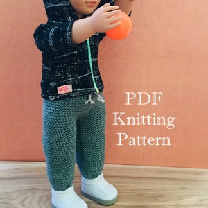 Pants Knitting Pattern for 18 Inch Dolls Jogging Pants