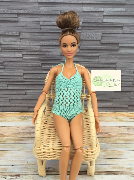 Swimsuit Knitting Pattern for Inch Fashion Doll Bathing Suit