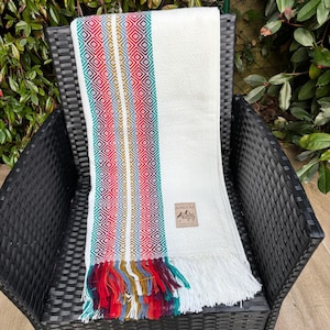 Linus - Coperta Mohair - Royal/Rosso - Gaia Segattini Knotwear - Foto 3