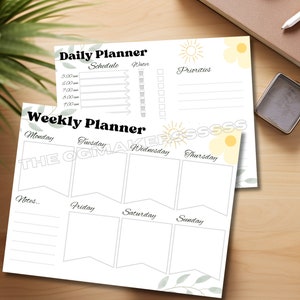 Printable Weekly and Daily Planner, Schedule for Adults & Kids Printable, Weekly and Daily work Schedule, Weekly Planner To Do List
