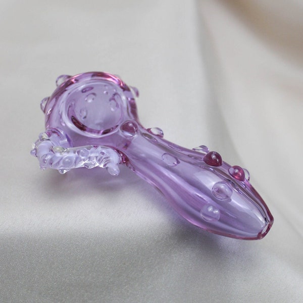 Jelly Purple Bubble Glass Pipe is handgemaakt en duurzaam 4''