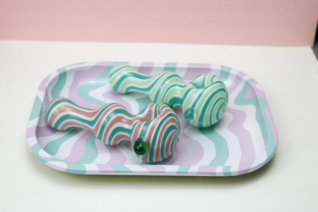 Swirl Pipes Unique Cute Pipes Durable Glass Free Rolling Etsy