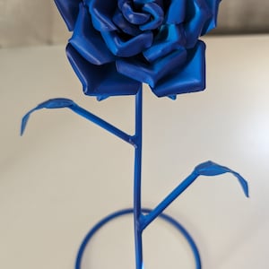 Metal Rose with stand