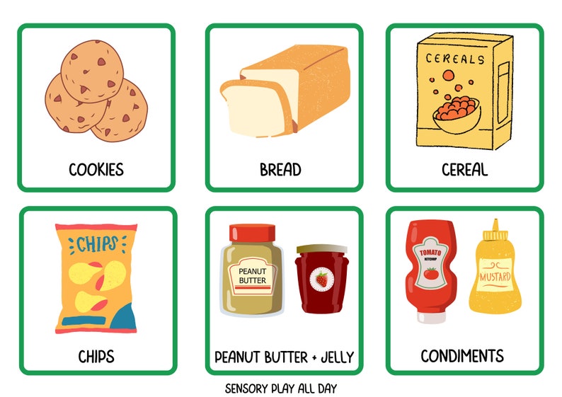 Grocery Store Items Printable Etsy