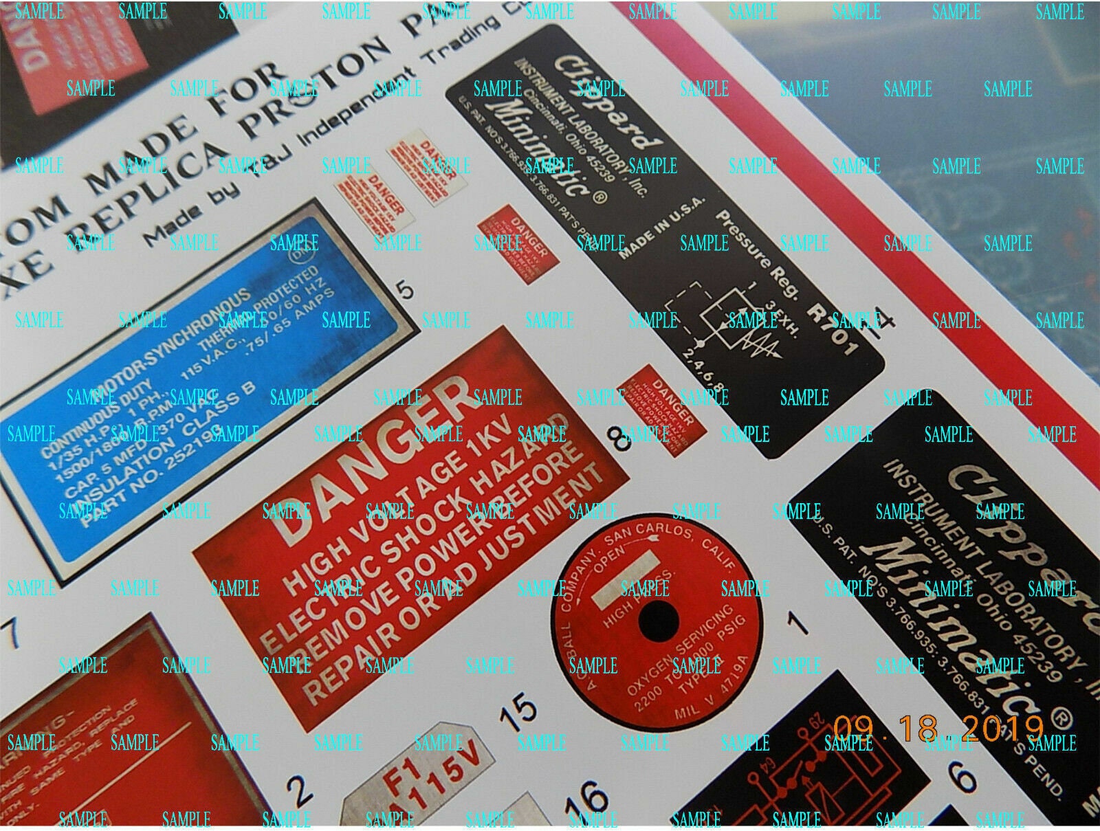Ghostbusters Proton Pack Spirit Halloween Weathered up Grade Stickers ...