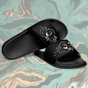 Snake Moon Slides - Summer Goth Flipflops Sandals