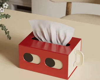 Big Eye Tissue Box Cover, Cartoon Kawaii Tissue Case, Funny Home Decor - 3 Colors