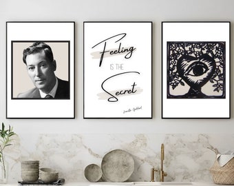 Neville Goddard Art, 3 piece set, Law of Assumption, Positive quote print, Manifestation, Affirmation Prints, Law of attraction wall art