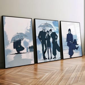 Jujutsu Kaisen Art SET of 3 Canvas / Art Prints / Framed, Anime Wall Art, Manga Gift, Art Prints, Jujutsu Kaisen Poster, Anime Bedroom Decor