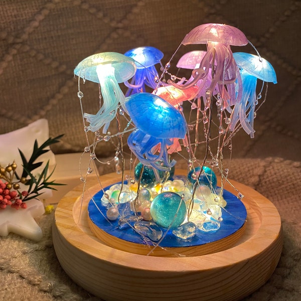 Handmade Jellyfish Lamp | Illuminate Your Space with Underwater Magic | Creative Gift | Gift Light