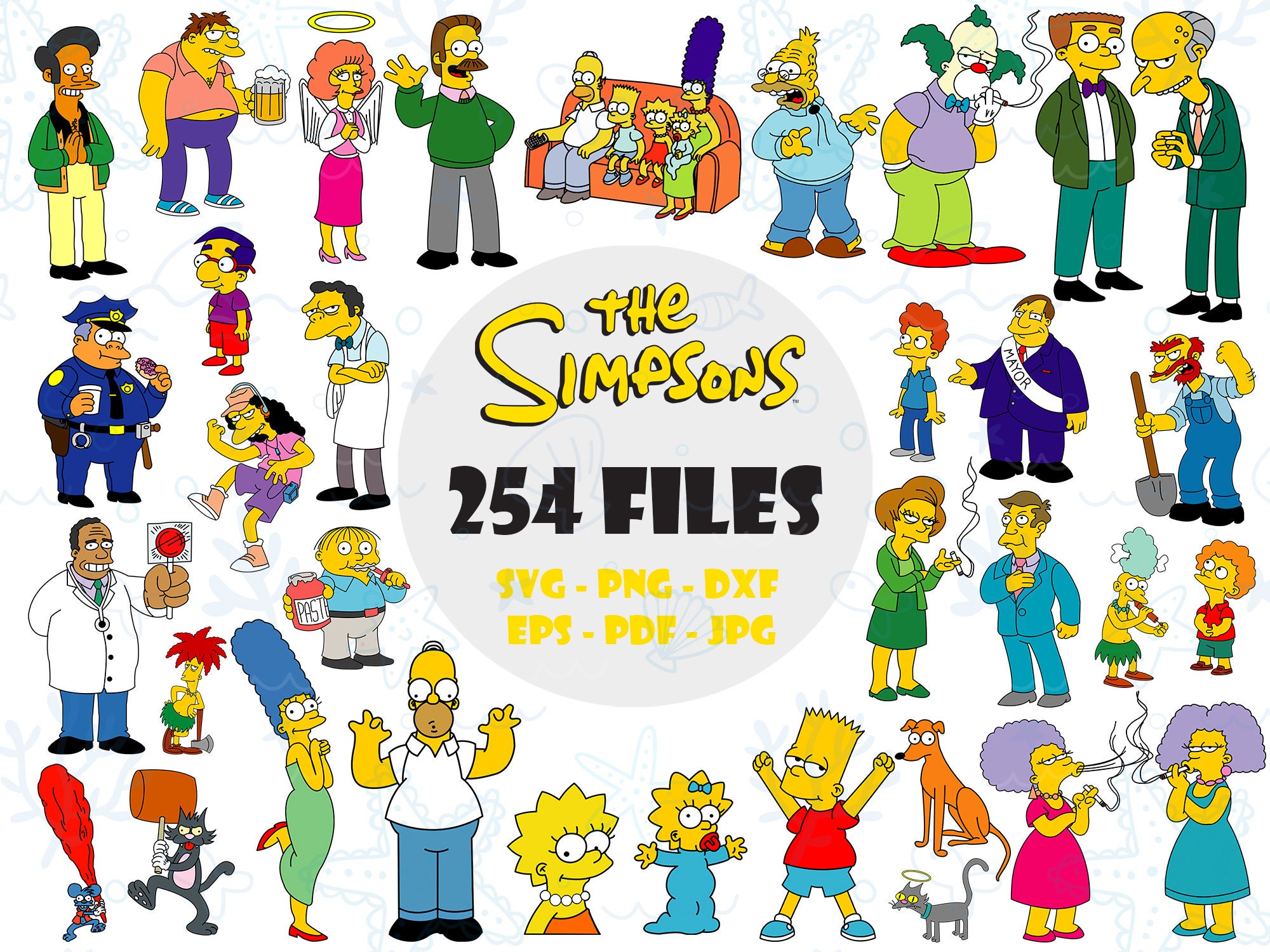 The Simpsons SVG Simpsons Birthday Invitation SVG Layered Etsy España