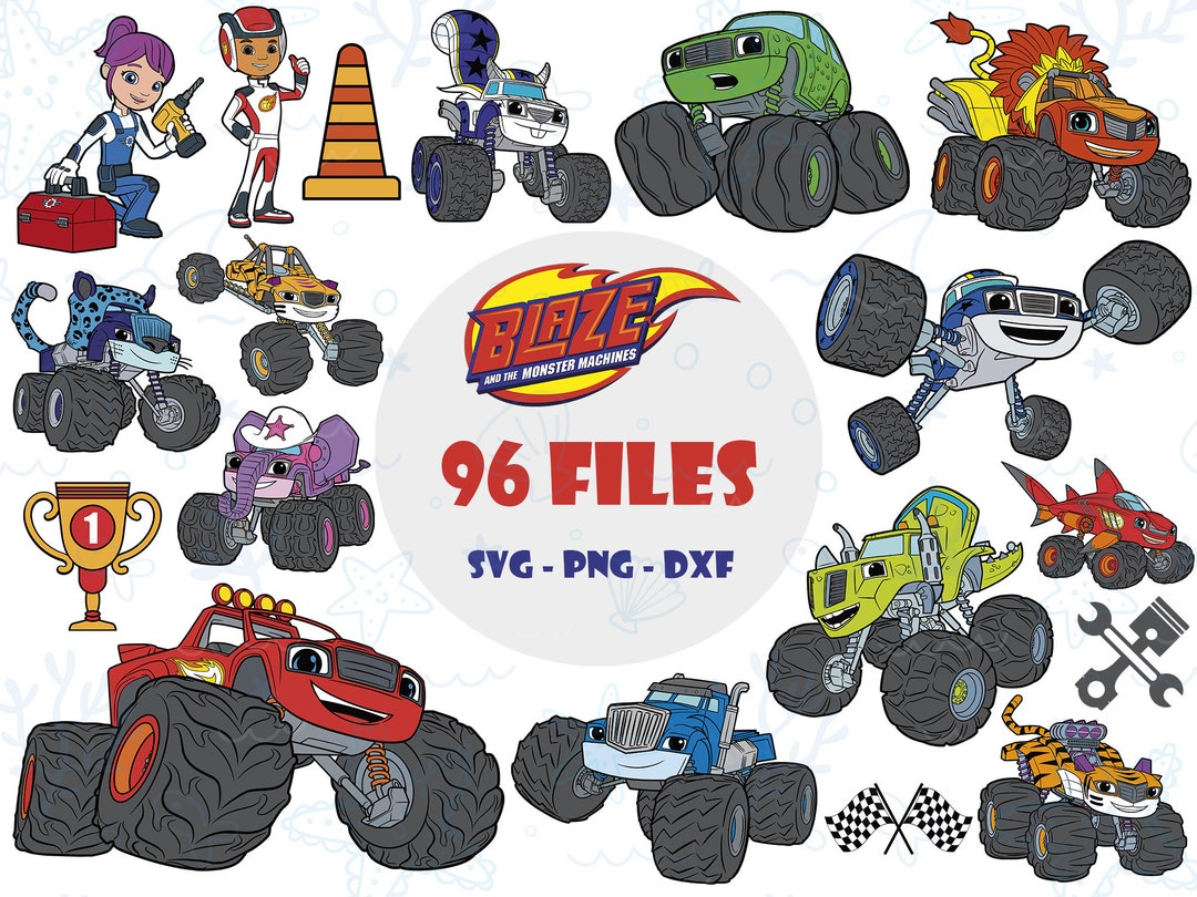 Blaze and the Monster Machines SVG, Truck SVG, Cars Svg, Monster Truck ...