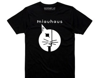 Miauhaus „Bela Lugosis Katze“ T-Shirt, Goth Darkwave, The Cure, The Smiths, Bauhaus, Siouxsie, Depeche Mode, Postpunk, bestes Geschenk für Katzenliebhaber