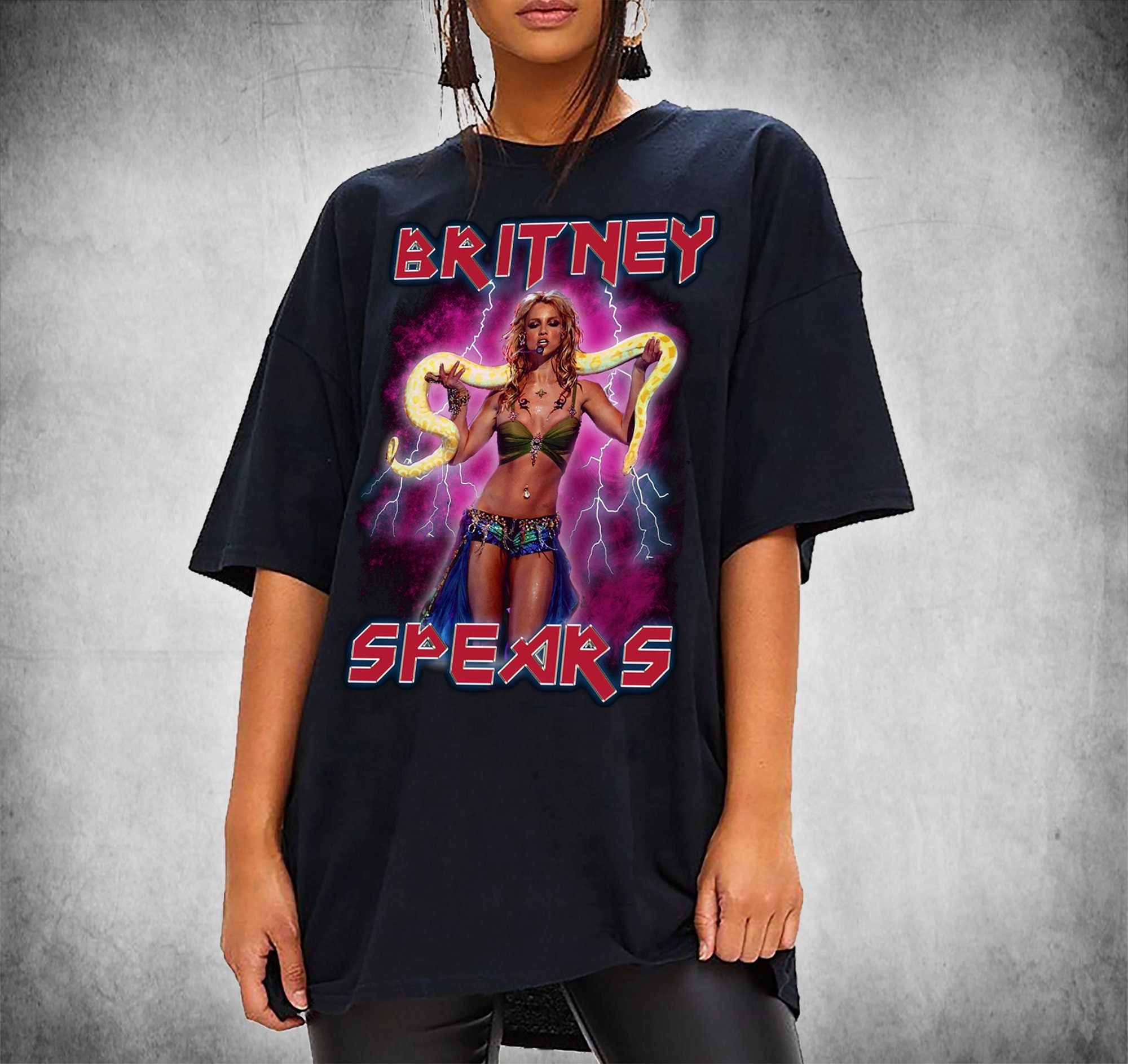Britney Spears Snake Tshirt Vintage Shirt Tee Tshirt 80 Pop Rap Tote