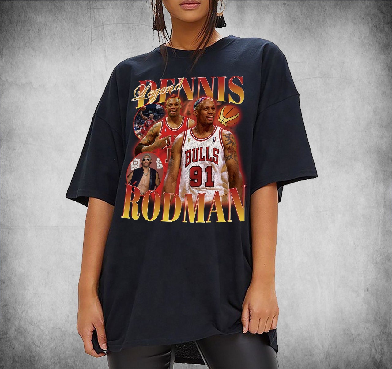 Official Dennis Rodman BIG HEAD STARS TEE – Rodman Apparel