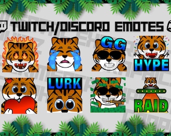 Paquete de gestos de tigre para Twitch y Discord