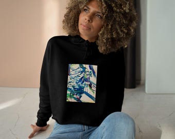 Paint Splat Crop Hoodie