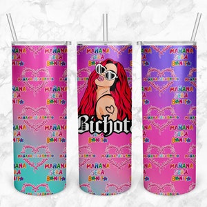 amanhã será bonitoTumbler Wrap Png, Karol G 20 oz Tumbler Design, Instant Download, Karol G Png