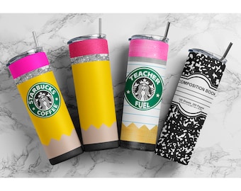 20oz Skinny tumbler wrap / School Sublimation / Teacher Tumbler wrap / Composition Notebook Sublimation / Pencil Wrap / Downloadable PNG